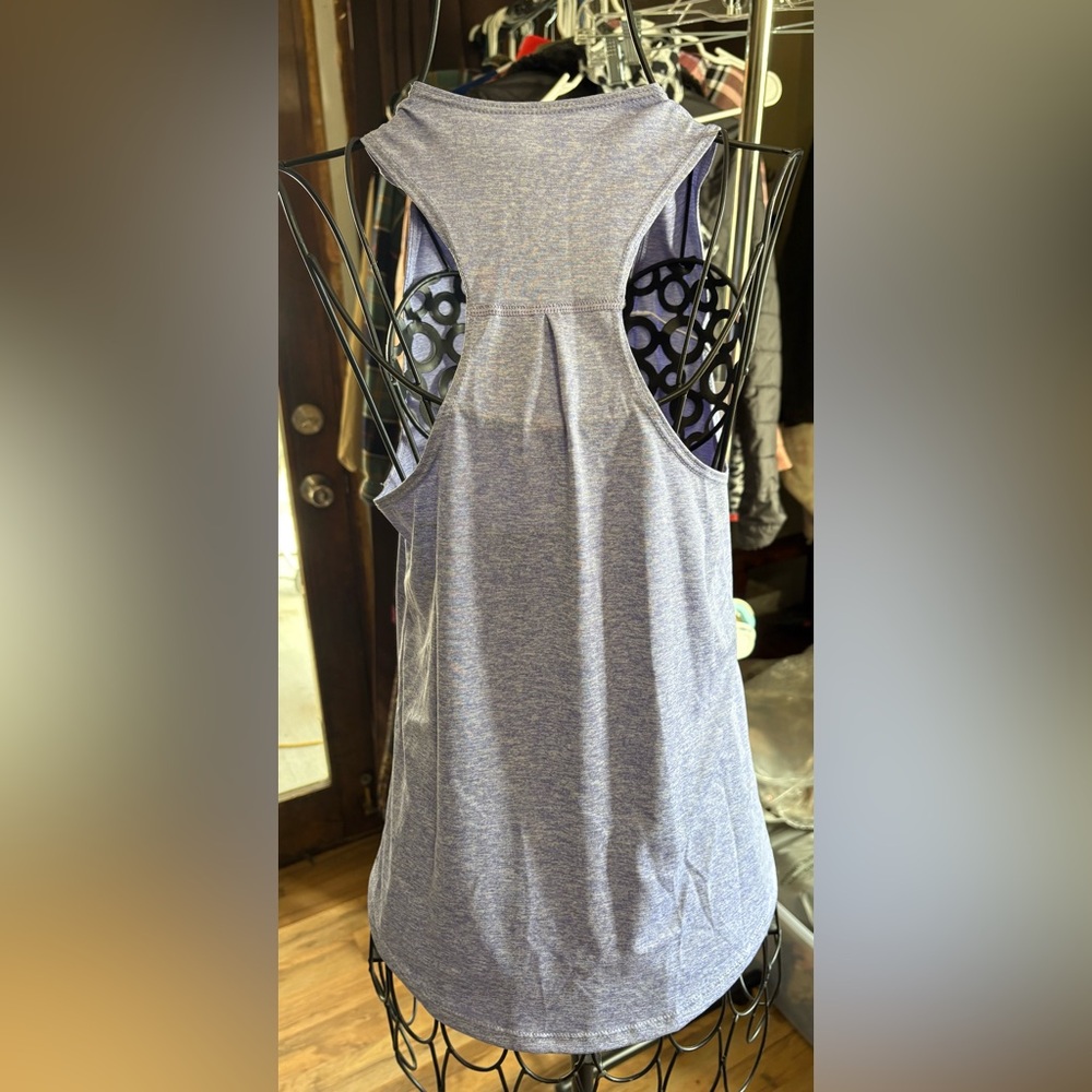 Halara Purple Heather Racerback Tank Top Size Small Lightweight Athletic Yoga - Picture 3 of 6